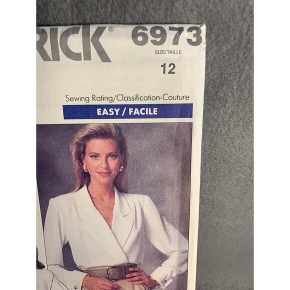 Butterick Misses Blouse Sewing Pattern sz 12 6973 - uncut - Picture 2 of 4